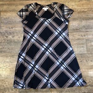 NWOT Liz Claiborne plaid dress